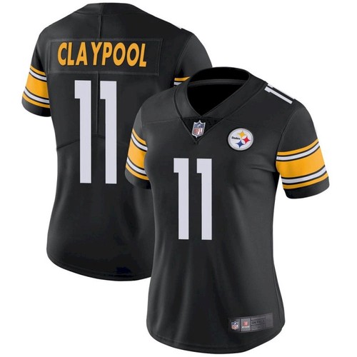 Women's Pittsburgh Steelers #11 Chase Claypool Black Vapor Untouchaable Limited Stitched Jersey(Run Small)